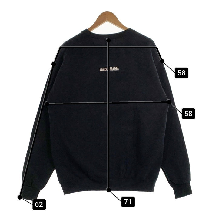 WACKO MARIA ワコマリア STAND BY ME SWEATSHIRT スタンドバイミープリント クルーネックスウェットトレーナー ブラック SBM-WM-SS01 Size L 福生店