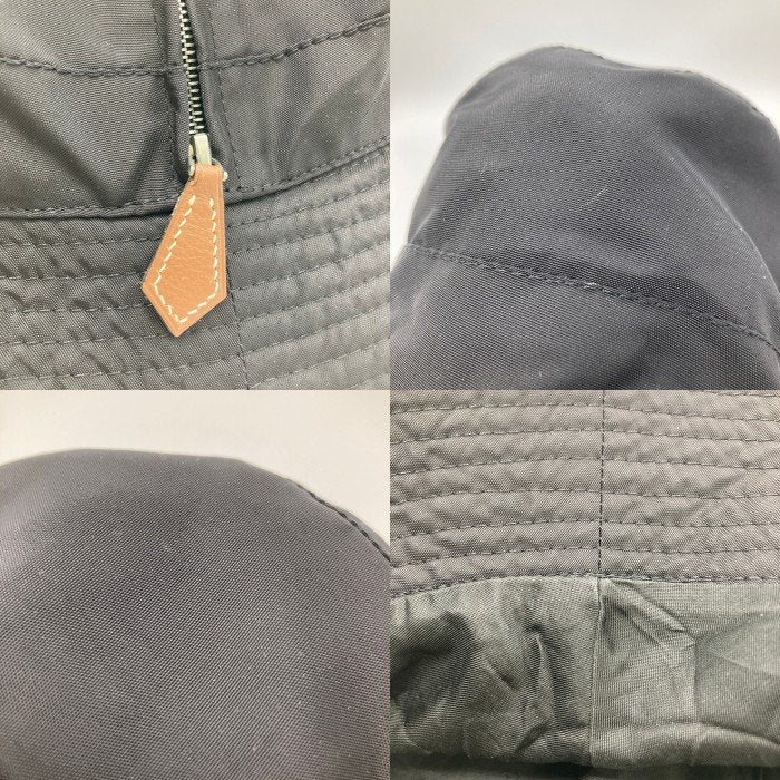 HERMES エルメス ナイロン ジップディテール バケットハット ブラック size57cm 瑞穂店