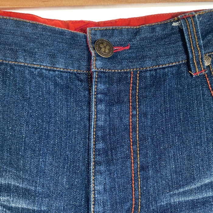 華鳥風月 カチョウフウゲツ ジッパーフライ デニムショートパンツ インディゴ 龍 虎 桜 Size 36 福生店