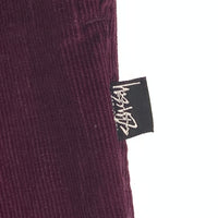 80-90's STUSSY ステューシー コーデュロイ ビーチパンツ テーパード ボルドー USA製 黒タグ Size M 福生店
