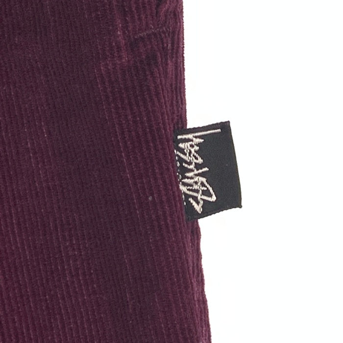 80-90's STUSSY ステューシー コーデュロイ ビーチパンツ テーパード ボルドー USA製 黒タグ Size M 福生店