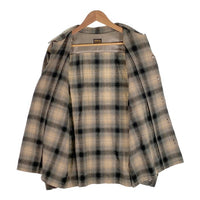 TENDERLOIN テンダーロイン 08AW T-WOOL SHIRT オンブレチェック オープンカラー ウールシャツ ベージュ Size M 福生店