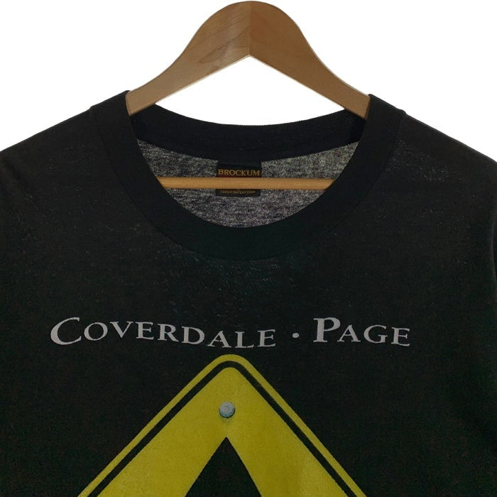 90's COVERDALE PAGE カヴァーデイルペイジ JAPAN TOUR 1993 プリントTシャツ ブラック BROCKUM Size L 福生店