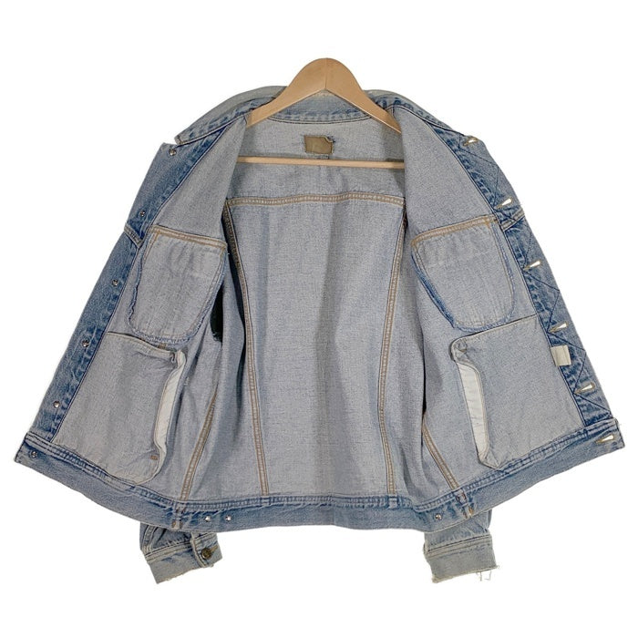 90's Lee リー デニムジャケット インディゴ レザーパッチ Size L 相当 福生店