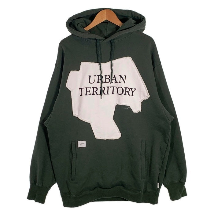WTAPS ダブルタップス 23AW OBJ 05 Hoody プルオーバースウェットパーカー グリーン 232ATDT-CSM25 Size 04 福生店