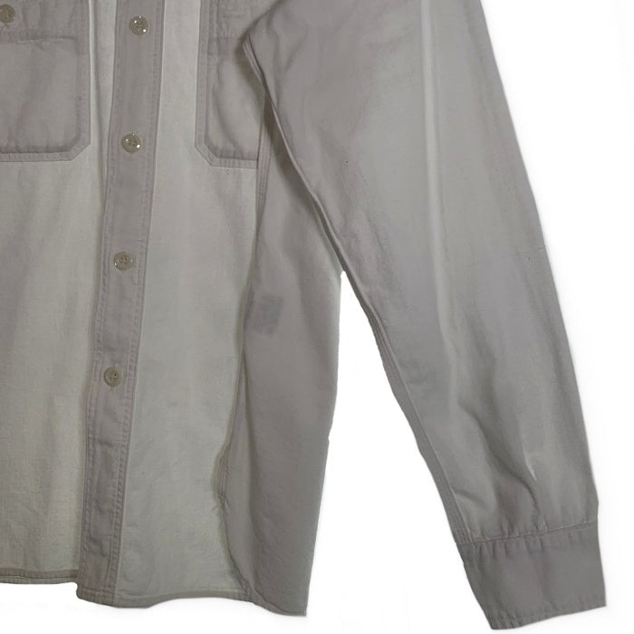 WAREHOUSE ウエアハウス 3035 TRIPLE STITCH WORK SHIRT LOOSE-FIT ワークシャツ 長袖 ホワイト マチ付き Size 36 福生店