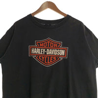 90's~ HARLEY DAVIDSON ハーレーダビッドソン バー&シールド イーグル プリントTシャツ ブラック 1999コピーライト Size XL 福生店