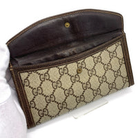 GUCCI グッチ GGキャンバス ホースビット 長財布 オールドグッチ ベージュ 福生店