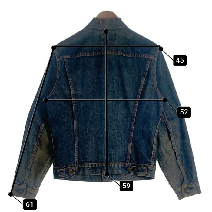 60's 70's Levi's リーバイス ボタン裏524 不均等V ビッグE BIG E 4thモデル トラッカーデニムジャケット インディゴ 70505-0217 USA製 Size 40 福生店
