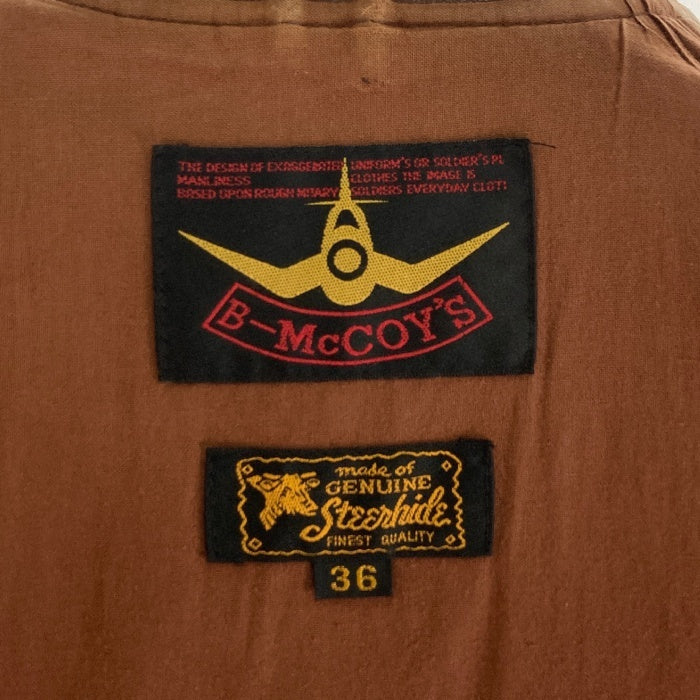 B-McCOY's ビーマッコイ レザージャケット ブラウン size36 瑞穂店