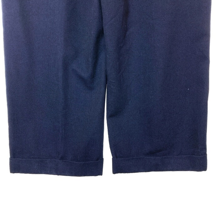 CHAPS RALPH LAUREN チャップスラルフローレン レーヨン混 ツータックチノパンツ ネイビー size34 瑞穂店