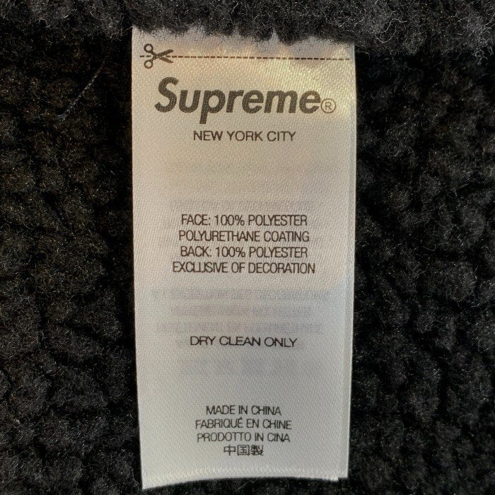 SUPREME シュプリーム 23SS Faux Shearling Hooded Jacket フェイクレザー シアリングフーデッドジャケット ブラック 内ボア Size L 福生店