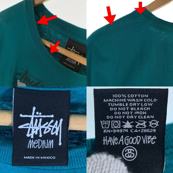 STUSSY ステューシー Peter Tosh ピータートッシュ フォトプリントTシャツ グリーン Size M 福生店