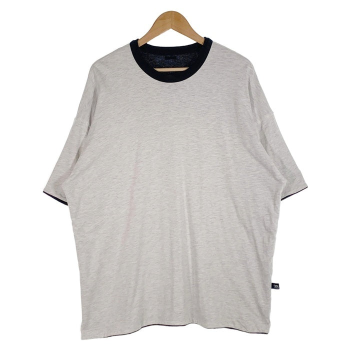 Nautica ノーティカ ダブルフェイス Tシャツ グレー ネイビー TOO BIG Size XXL 相当 福生店