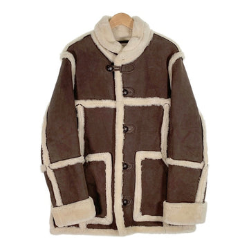 NEIGHBORHOOD ネイバーフッド 15AW KENNY M-JKT ショールカラー ムートンジャケット ブラウン レザー 152SZNH-JKM05 Size XL 福生店