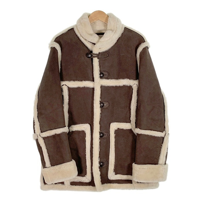 NEIGHBORHOOD ネイバーフッド 15AW KENNY M-JKT ショールカラー ムートンジャケット ブラウン レザー 152SZNH-JKM05 Size XL 福生店