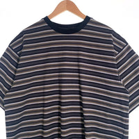 Hide and Seek ハイドアンドシーク 26SS Border S/S Tee ボーダーショートスリーブTシャツ グレー グリーン HT-040926 Size XL 福生店