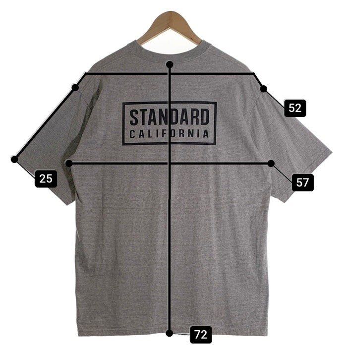 STANDARD CALIFORNIA スタンダードカリフォルニア SD HEAVYWEIGHT BOX LOGO T ヘビーウェイト ボックスロゴ プリントTシャツ グレー Size XL 福生店