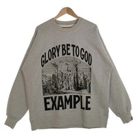 EXAMPLE エグザンプル 22SS GBTG LOGO CREWNECK プリント クルーネックスウェットトレーナー グレー Size XL 福生店