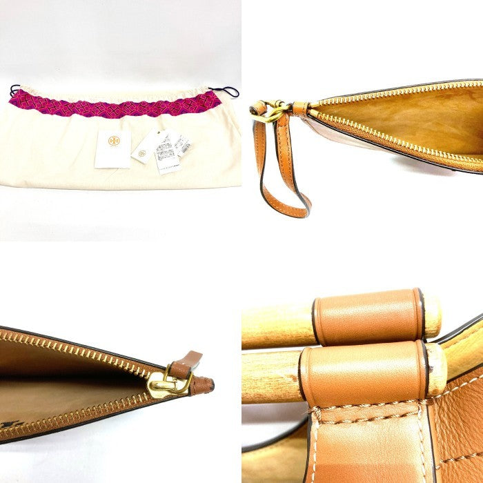 TORY BURCH トリーバーチ 木目ハンドル 2WAYハンドバッグ ブラウン 瑞穂店