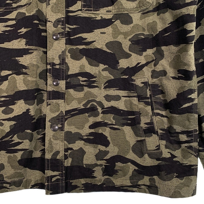 Carhartt カーハート CANVAS FLEECE LINE CAMO SHIRT JACKET キャンバス 内フリース カモフラージュ シャツジャケット グリーン 105171 N15 Size L 福生店