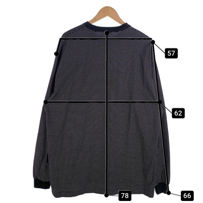 The Ennoy Professional エンノイ プロフェッショナル 23SS L/S Border T-Shirt ロングスリーブ ボーダーTシャツ ブラック SS23BRENCT04AM Size XXL 福生店