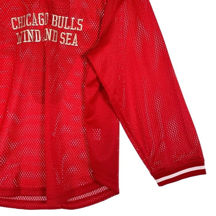 WIND AND SEA ウィンダンシー NBA CHICAGO BULLS シカゴブルズ Mesh Long Sleeve Top  メッシュロングスリーブトップ レッド Size M 福生店