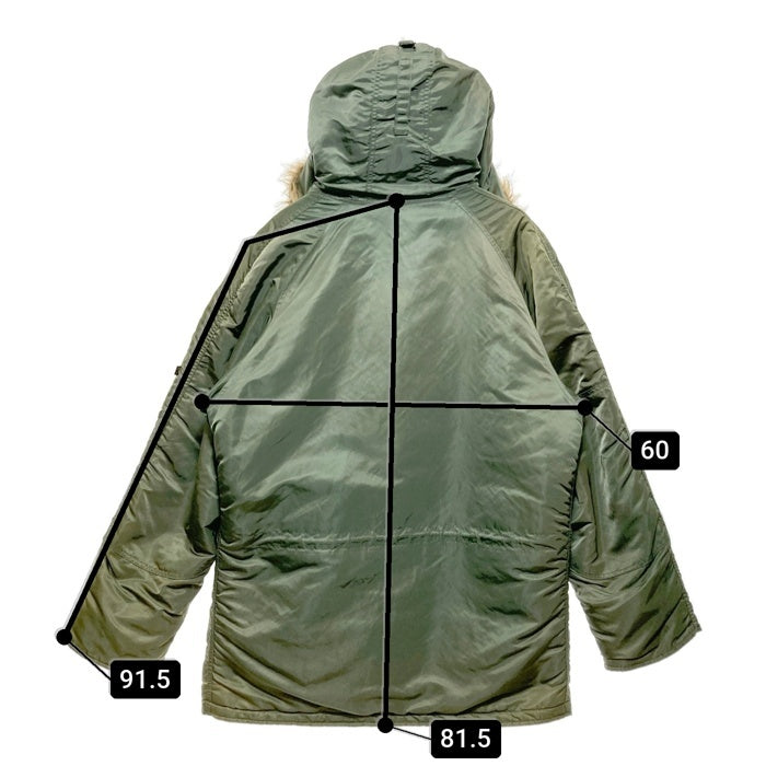 ALPHA INDUSTRIES アルファインダストリーズ 20024-21 N-3B フライトジャケット オリーブ sizeL 瑞穂店