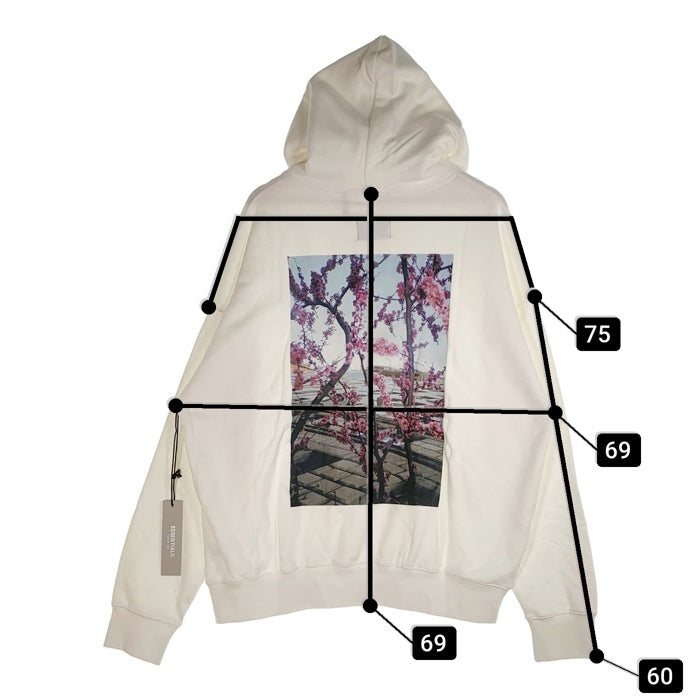 ESSENTIALS エッセンシャルズ FLOWER PHOTO HOODIE フラワーフォトフーディ スウェットパーカー ホワイト Size L 福生店