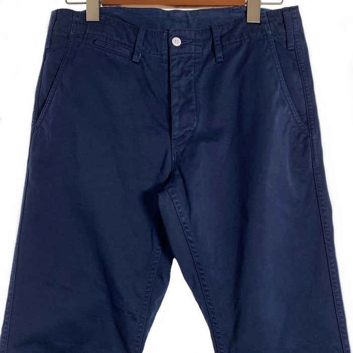 BURGUS PLUS バーガスプラス HINOYA ORIGINAL ヒノヤオリジナル BUTTON FLY CHINO PANTS ボタンフライ チノパンツ ネイビー Lot.401 Size 32 福生店