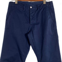 BURGUS PLUS バーガスプラス HINOYA ORIGINAL ヒノヤオリジナル BUTTON FLY CHINO PANTS ボタンフライ チノパンツ ネイビー Lot.401 Size 32 福生店