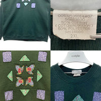 Lee リー USA製 パッチワーク スウェットトレーナー グリーン size2XL 瑞穂店