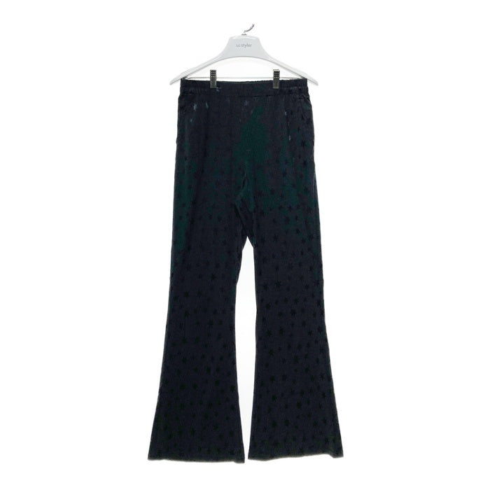 x-girl エックスガール HEXAGRAM JERSEY FLARE PANT ヘキサゴン 総柄 フレアパンツ ブラック sizeM 瑞穂店