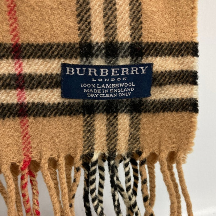 BURBERRY バーバリー マフラー 英国製 ウール ノバチェック ブラウン 瑞穂店