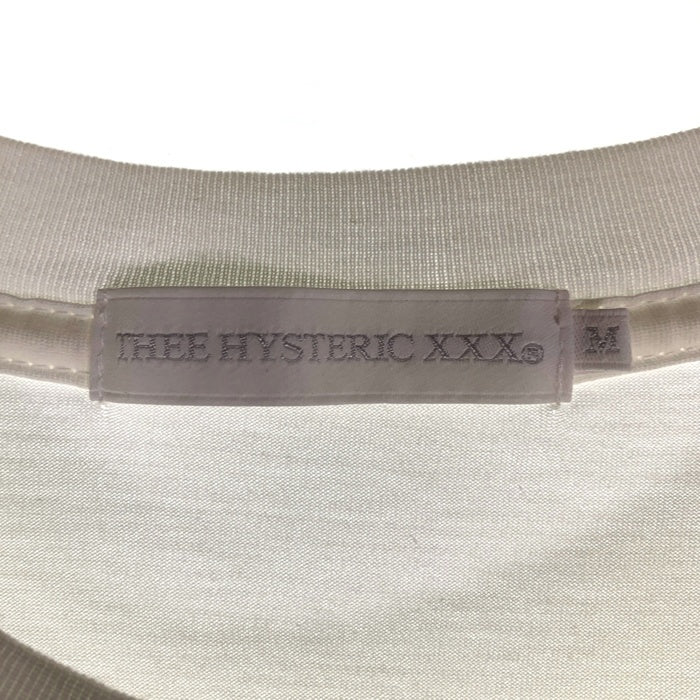THEE HYSTERIC XXX ジィヒステリックトリプルエックス THE BIG APPLE プリントTシャツ ホワイト 06221CT02 Size M 福生店
