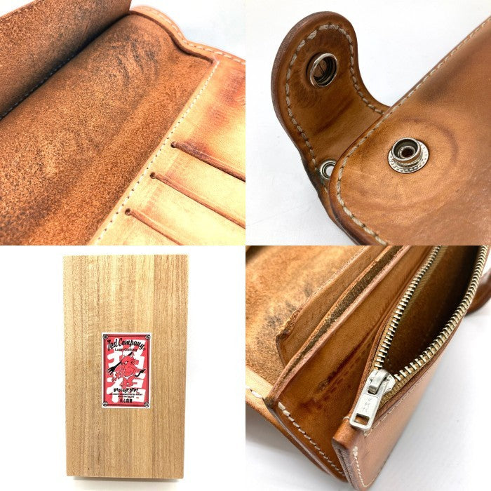 Ted Company テッドカンパニー ビッグデビル刻印 コンチョ付き レザー長財布 ブラウン size-※箱付き 瑞穂店