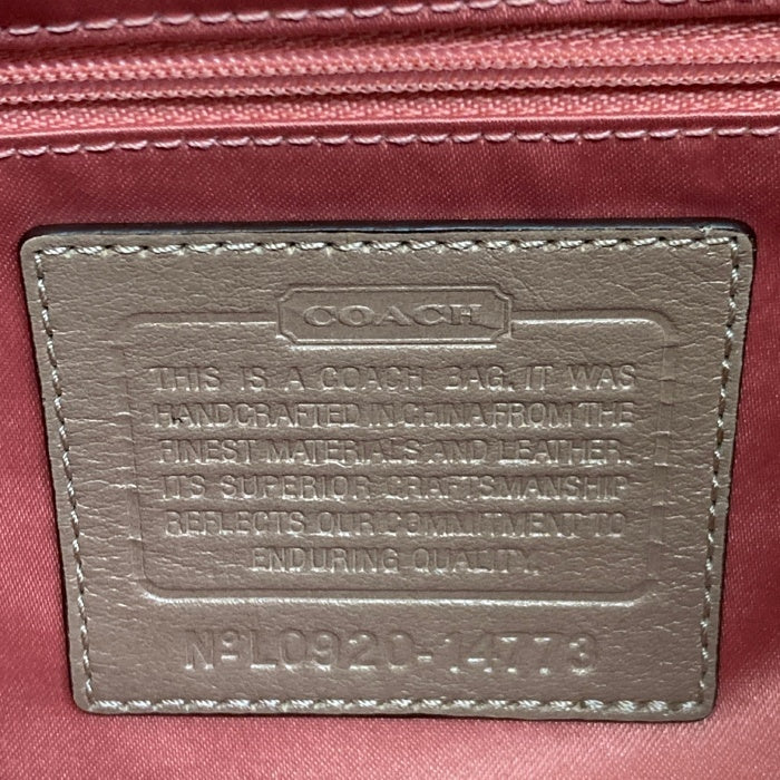 COACH コーチ ハンドバッグ 14773 ワンショルダー レザー パイソン ベージュ 瑞穂店