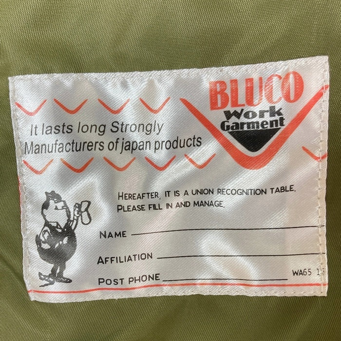 BLUCO ブルコ 裏ボア コーチジャケット カーキ sizeL 瑞穂店