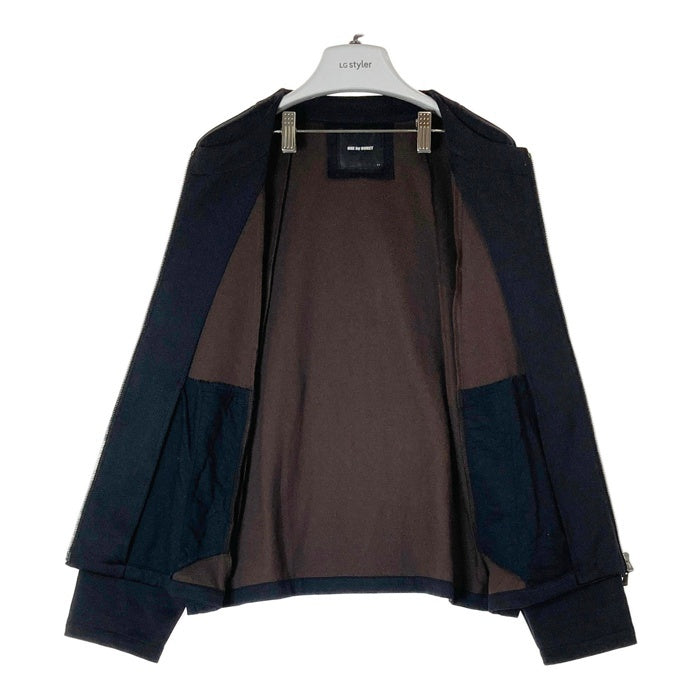 ONE BY OURET ワンバイオーレット クルーネック ジャージジャケット ネイビー size2 瑞穂店