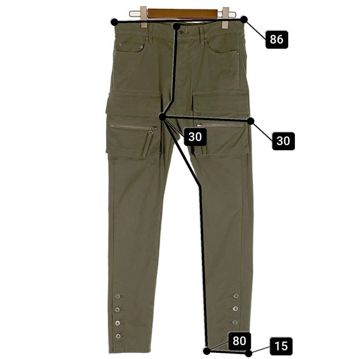 MLVINCE メルヴィンス Slim Stretch Cargo Pants スリムストレッチ カーゴパンツ オリーブ Size 32 福生店