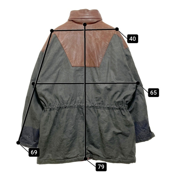 LAKELAND レイクランド レザー切替 中綿ジャケット  グレー size44 瑞穂店