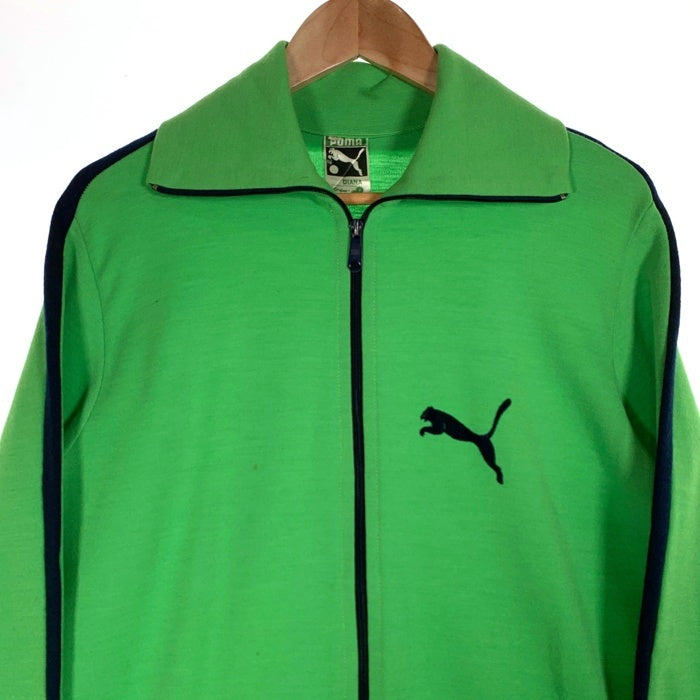 70’s PUMA プーマ トラックジャケット グリーン 目つき ポリアクリル 羊毛 Size 6 (M-L相当) 福生店