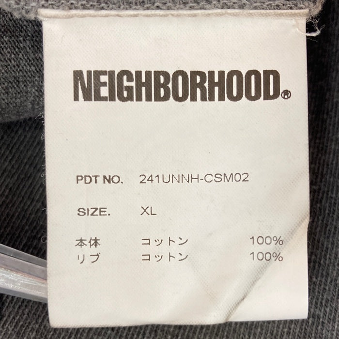 NEIGHBORHOOD ネイバーフッド 241UNNH-CSM02 24SS PIGMENT DYE CREWNECK SS ピグメント染め ロゴプリント Tシャツ グレー sizeXL 瑞穂店