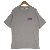 90's adidas アディダス バックプリント 半袖 Tシャツ 刺繡タグ グレー USA製 Size M 福生店