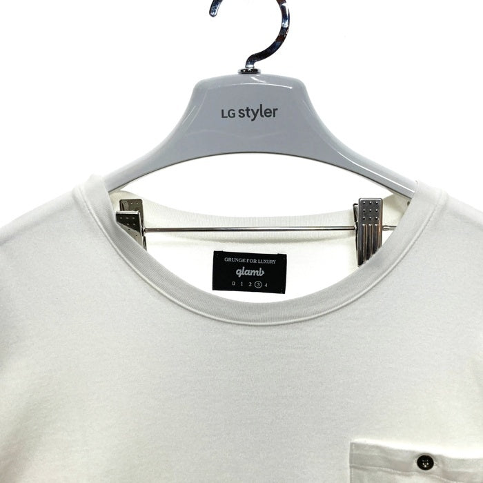 glamb グラム ポケットTシャツ ホワイト GB17SM/CS09 Size 3 瑞穂店