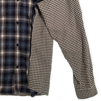 SUPREME シュプリーム Houndstooth Plaid Flannel Shirt 長袖 プレイド フランネル シャツ ブルー グレー Size M 福生店