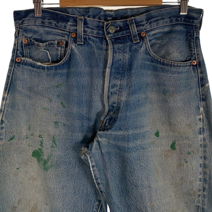 80's Levi's リーバイス 501 デニムパンツ レッドライン 赤耳 インディゴ ペンキ ダメージ リペア有 Size 35×36 福生店