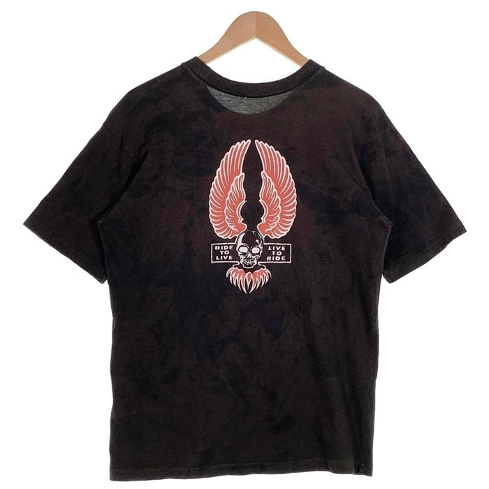 TENDERLOIN テンダーロイン RIDE TO LIVE LIVE TO RIDE バックプリント 半袖 Tシャツ ブラック Size M 福生店