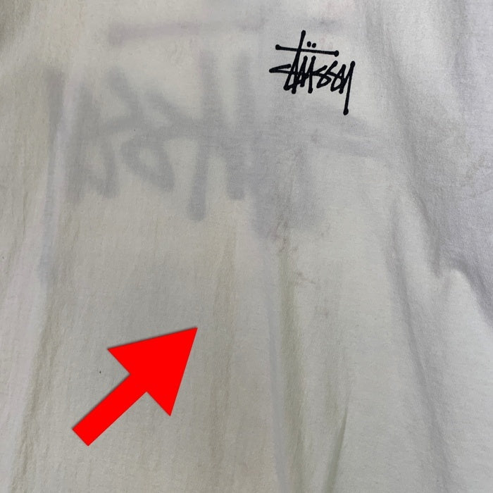STUSSY ステューシー 両面プリント ロゴ 半袖 Tシャツ ナチュラル Size M 福生店