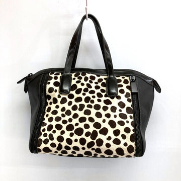 FURLA フルラ ダルメシアン ハラコ ハンドバッグ ブラック×オフホワイト 瑞穂店